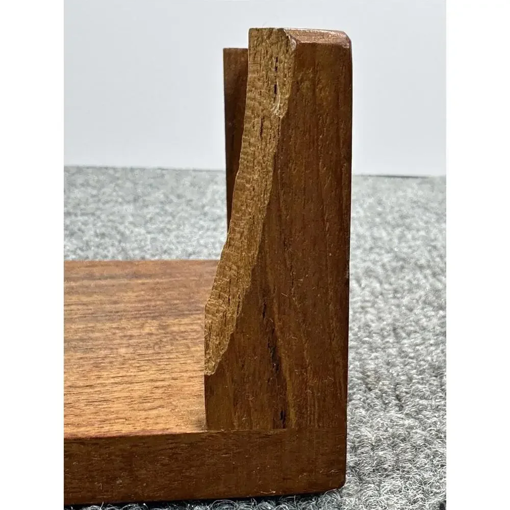 Vintage KALMAR Teak Wood‎ WOODEN COASTER  CADDY Set Of 6  HEXAGON SHAPE